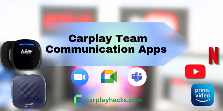 Applications de communication de l'équipe CarPlay (Zoom, Meet, MS Teams, Webex)