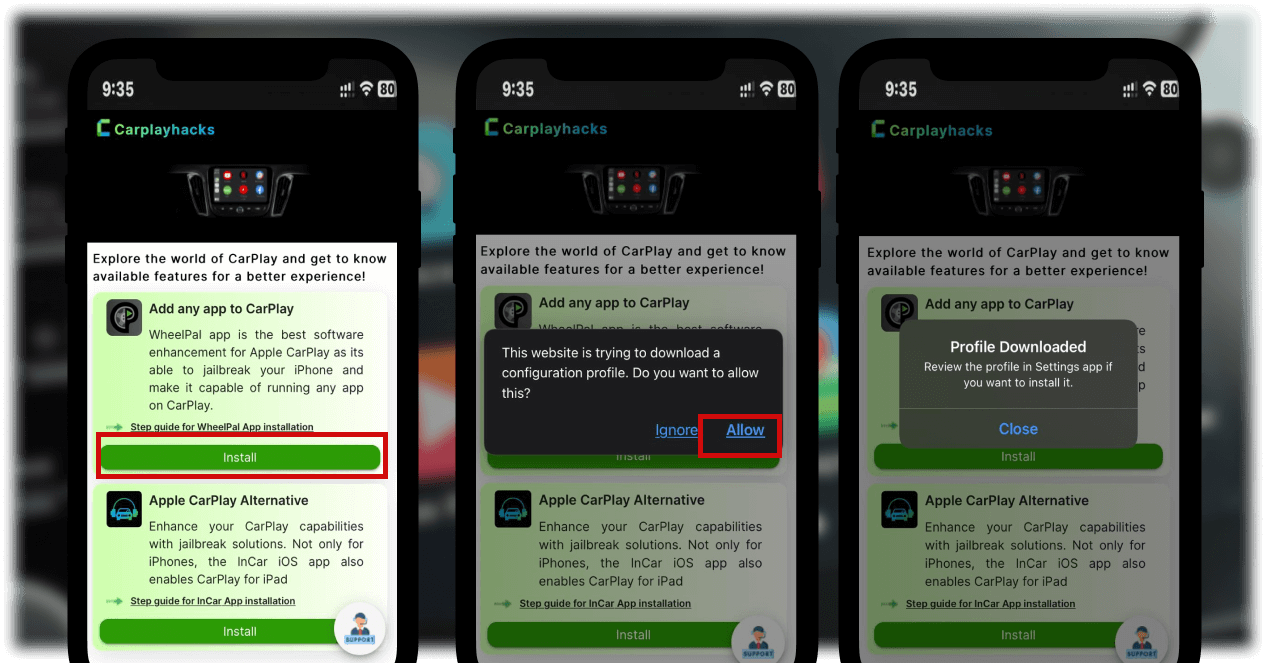 Installez l'application Wheelpal