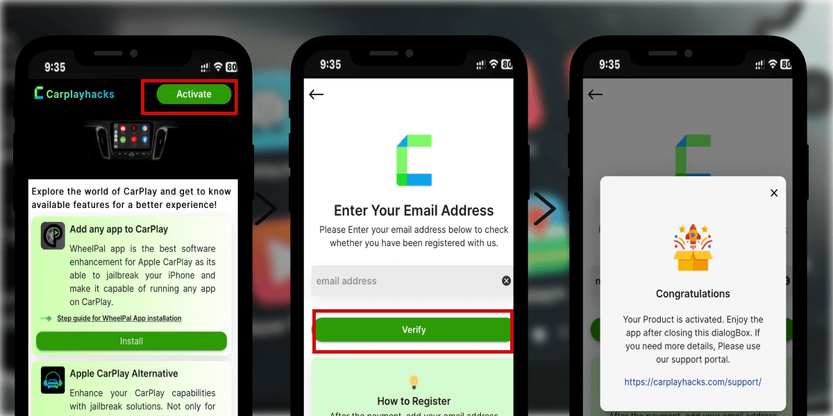 Activer l'application CarPlayhack