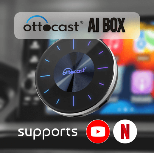 Guide facile pour ajouter AA Mirroor sur Android Auto Adaptateur Android sans fil Ottocast Ai Box pour Netflix et YouTube