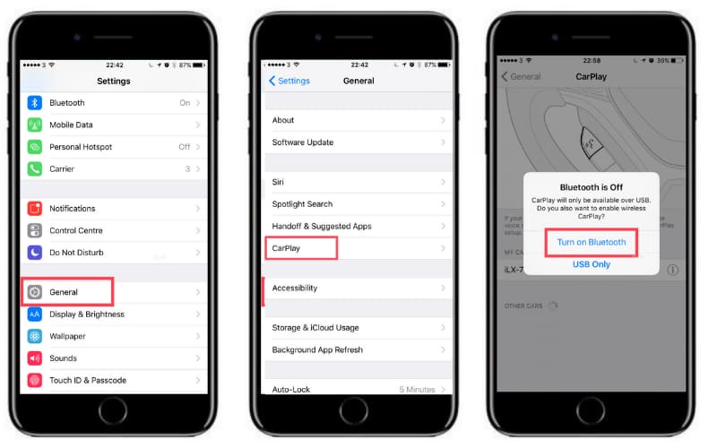 Accessoires sans fil de carplay – voitures, unités de tête, accessoires Définissez le carplay sans fil