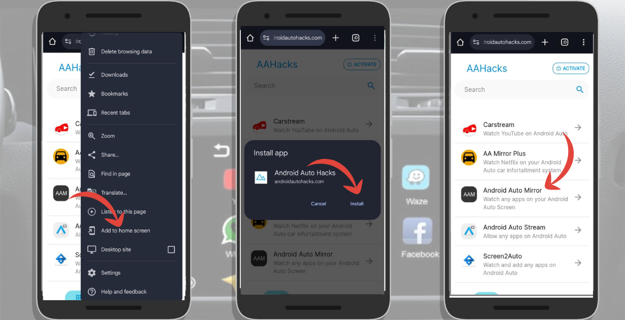Guide facile pour ajouter AA Mirroor sur Android Auto AA MIRROOR APK Capture de capture d'écran
